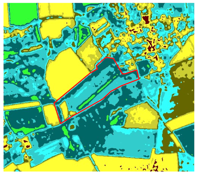 Une différence visible sur les clichés du réseau de satellites Sentinel-2 (en vert)
